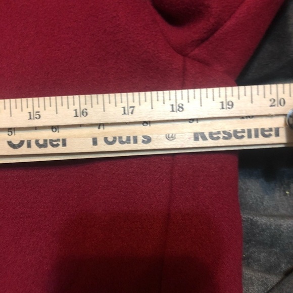 Wool Single Button Red Womens Mid Length Coat Size M in Excellent Used C… - Picture 9 of 9